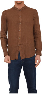 Casual overhemd Paolo Pecora , Brown , Heren - 4XL