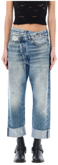 Casual Oversize Jeans R13 , Blue , Dames - W28