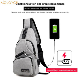 Casual Oxford Cloth Chest Pack Solid Color Zipper Fanny Bag Men Outdoor Travel Daily Crossbody Shoulder Packs