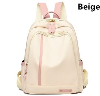 Casual Oxford Rugzak Mode Reizen Tote Packbag Voor Tiener Meisje Schooltas Rugzakken Vrouwelijke Packbags Beige