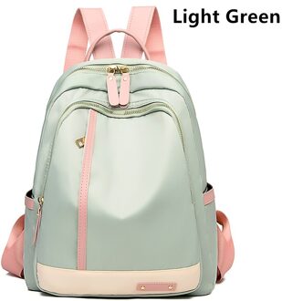 Casual Oxford Rugzak Mode Reizen Tote Packbag Voor Tiener Meisje Schooltas Rugzakken Vrouwelijke Packbags licht groen