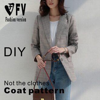 Casual Pak Patroon Vrouwen Bovenkleding Kledingstuk Structuur Tekening 1:1 Snijden Tekening BWT-92 Size M