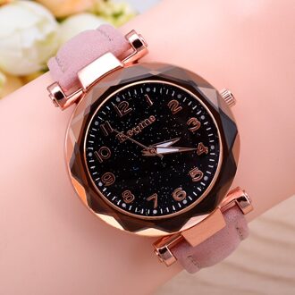 Casual Romantische Sterrenhemel Vrouwen Horloges Armband Dames Polshorloge Eenvoudige Leer Vrouwelijke Klok Relogio Feminino