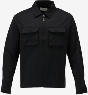 Casual Shirt CRÊPE STRETCH zwart - L