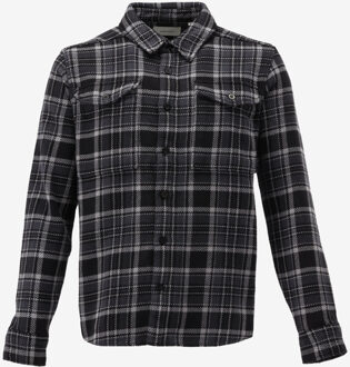 Casual Shirt HEAVY TWILL CHECKED donker grijs - M