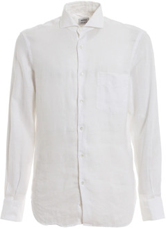 Casual Shirts Aspesi , White , Heren - 2XL