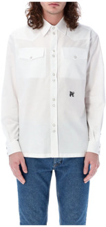 Casual Shirts Palm Angels , White , Heren - L,M
