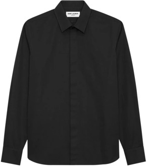 Casual Shirts Saint Laurent , Black , Heren - 2Xl,L