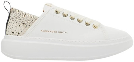 Casual Sneakers in Wit en Goud Alexander Smith , White , Dames - 38 EU