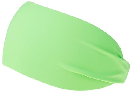 Casual Sport Haarband Elastische Brede Blend Yoga Haarbanden Oefening Vrouwen Mannen Hoofdband Zweetband Pure Kleur fluorescerende groen