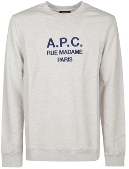 Casual Sweatshirt voor Mannen A.p.c. , Gray , Heren - Xl,L,M