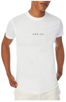 Casual T-shirt L.b.m. 1911 , White , Heren - Xl,L,M,S