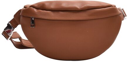 Casual Taille Tas Toevallige Vrouwen Borst Bag Schoudertassen Vrouwelijke Pu Lederen Riem Zakken Vrouwelijke Bolso Fanny Pack bruin waist zak