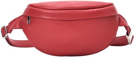 Casual Taille Tas Toevallige Vrouwen Borst Bag Schoudertassen Vrouwelijke Pu Lederen Riem Zakken Vrouwelijke Bolso Fanny Pack rood waist zak