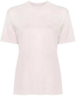Casual Tee Gebrande Lila Shirt Off White , Pink , Dames - M,S