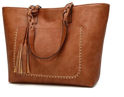 Casual Vintage Vrouwen Schoudertas Pu Versatial Tassen Mode Vrouwelijke Handtassen Grote Capaciteit Messenger Tassen bruin