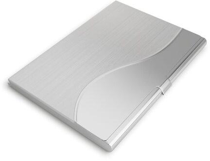 Casual Visitekaartje Case Staal Zilver Aluminium Houder Mannen Metal Box Cover Credit Visitekaarthouder Metalen Portemonnee
