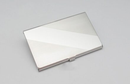 Casual Visitekaartje Case Staal Zilver Aluminium Houder Mannen Metal Box Cover Credit Visitekaarthouder Metalen Portemonnee