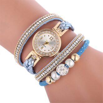 Casual Vrouwen Horloges Prachtige Mooie Mode Armband Horloge Dames Horloge Diamant Ronde Decoratie Quartz Horloges Klok F