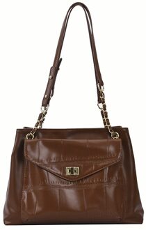 Casual Vrouwen Pu Lederen Handtassen Schoudertassen Dames Purse Crossbody Tassen Mode Grote Capaciteit Vrouwelijke Messenger Bags Bruin