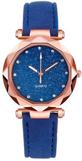 Casual Vrouwen Romantische Sterrenhemel Polshorloge Lederen Strass Dames Horloges Klok Eenvoudige Jurk Gfit Montre Femme # W