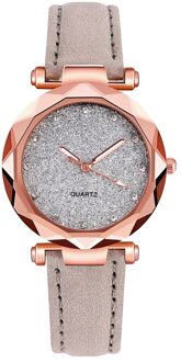 Casual Vrouwen Romantische Sterrenhemel Polshorloge Lederen Strass Dames Horloges Klok Eenvoudige Jurk Gfit Montre Femme # W