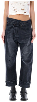 Casual zwarte jeans voor vrouwen R13 , Black , Dames - W27,W26