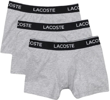 Casual Zwarte Trunks 3-Pack Lacoste , Gray , Heren - 2XL