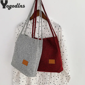 Casul Flax Patchwork Women Bag Ladies Messenger Bags Outdoor Shoulder Bag Purse Simple Sling Bags Women Crossbody Bag Tote Bag