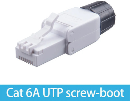 Cat 6a Cat6 Ethernet Connector RJ45 Conector UTP Screw Boot 8P8C Plug Tool Free Connection Repeatable Using For 23-26AWG Cable