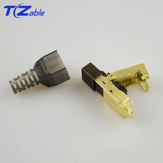 CAT 8 Ethernet Connector Rj45 Shielded Plug For Network Cable 5G Broadband CAT8 RJ 45 Crystal Head DIY Installing Gold Plated