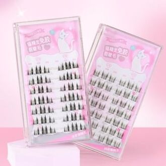 Cat Elf Self-Adhesive False Eyelashes - 2 Types Thick (42pcs)