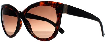 Cat Eye Dames Transparant Rood Havana Bruin Kleurverloop N2806 - maat
