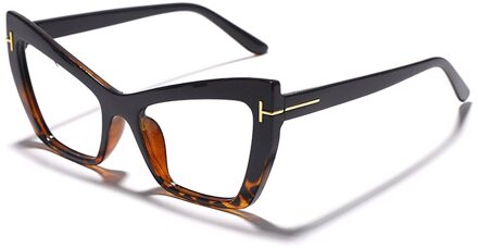 Cat Eye Monturen Vintage Brillen Transparante Computer Bril Brand Vrouw Luipaard Bril Clear Lens Bril 4