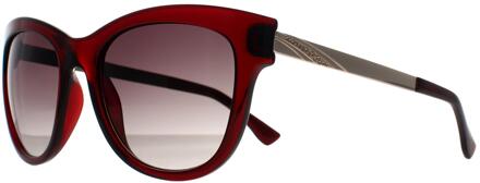 Cat Eye Transparant Burgundy Smoke Grey Gradient N2807 voor dames Rood - One Size