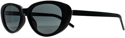 Cat Eye Vrouwen Glimmend Zwart Grijs SL M154 - maat