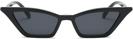 Cat Eye Zonnebril Vrouwen Luxe Vintage Transparante Zonnebril Vrouwelijke Retro Rood Zwart Brillen Tinten zwart grijs