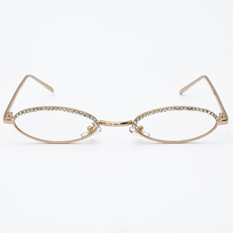 Cat Eye Zonnebril Vrouwen Mannen Luxe Diamond Oval Zonnebril Legering Brillen Voor Vrouwelijke Mannelijke UV400 7