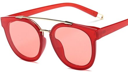 Cat Eye Zonnebril Vrouwen Vintage Mode Rijden Zonnebril Voor Vrouwen UV400 lens gafas de sol rood