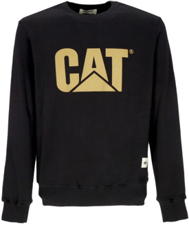 Cat Logo Crewneck Sweatshirt Streetwear Zwart CAT , Black , Heren - Xl,L,M,S