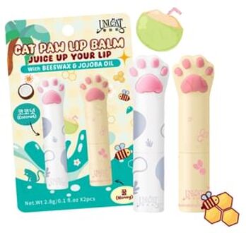 Cat Paw Lip Balm Set Coconut + Honey 1 set
