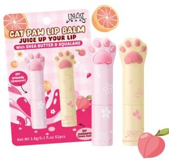 Cat Paw Lip Balm Set Grapefruit + Peach 1 set