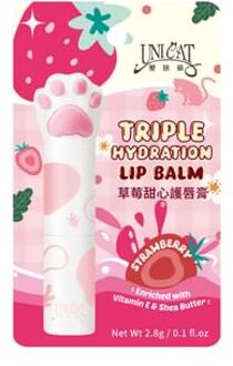 Cat Paw Lip Balm Triple Hydration Strawberry