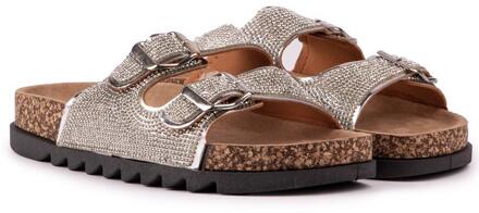 Cat Wide Fit Footbed Sandalen Metallic - EU 36 / UK 3