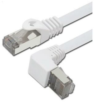 CAT5e Straight to Right Angle UTP Patch Cable, 150CM,White