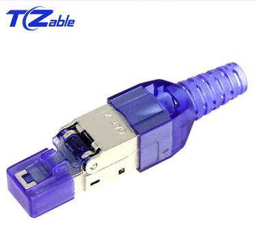 CAT7 Connector Ethernet RJ45 High Quality Shielded Crystal Head Reusable Crystal Head Ethernet Cable Adapter 10 Gigabit Ethernet