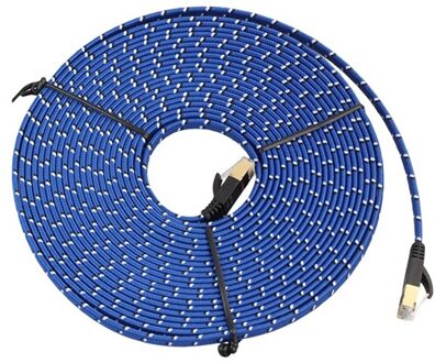 Cat7 Ethernet Kabel, Gevlochten CAT7 Hoge Snelheid Professionele Metalen Shell Kristal Hoofd Stp Draden CAT7 RJ45 Ethernet Kabel