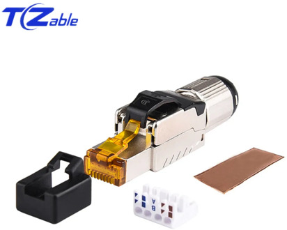 Cat8 RJ45 Connector Ethernet Cable 40G Shielded Toolless Crimper Adapter RJ45 Lan Cable Extension Networking Plug rj 45 Cat 8