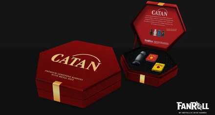Catan Upgrade dice set Robber & Metal: Hematite