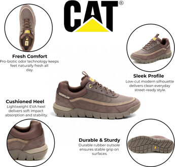 Caterpillar CAT Caterpillar Heren Bruine Leren Wandelschoenen - Versage Lo Donker Bruin - EU 46